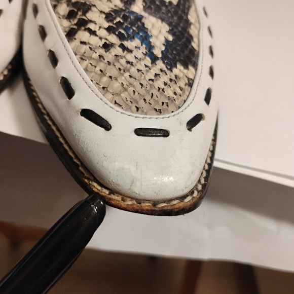 DONALD J PLINER Western Iguana Leather Mule Loafers Size 7M - Picture 7 of 15